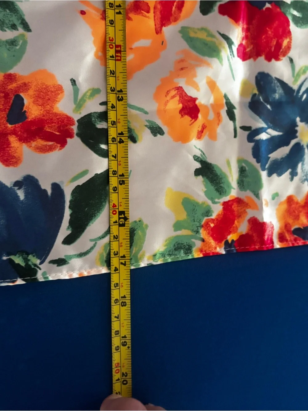 Floral Multicolor Satin Scarf
